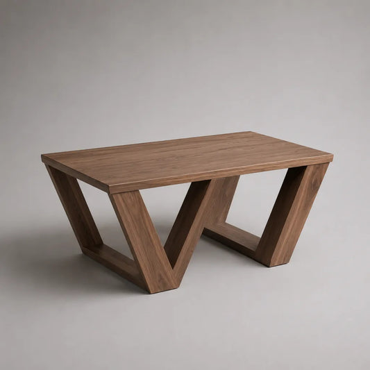 Tavolino da caffè rettangolare in legno massello marrone, 110 × 60 × 45 cm